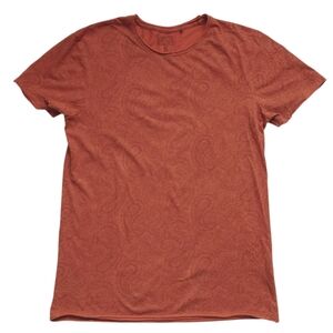 HOUSE BRAND Cotton Short Sleeves T-shirt Rust Paisley Unisex